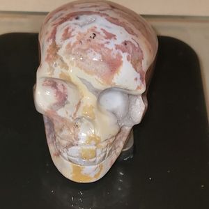 Ocean Jasper Skull Carving